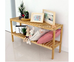 Kệ dép gỗ 2 tầng