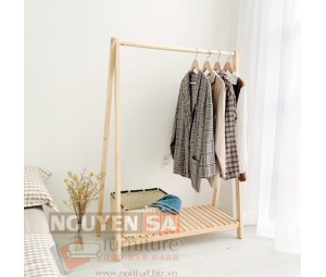 Kệ Gỗ Treo Quần Áo Hàn Quốc