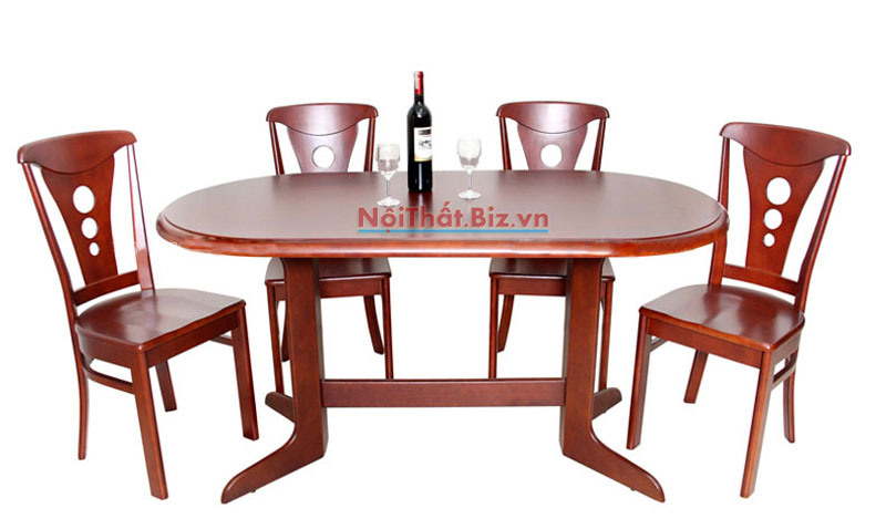 hinh anh bo ban ghe phong an Oval New 1m6