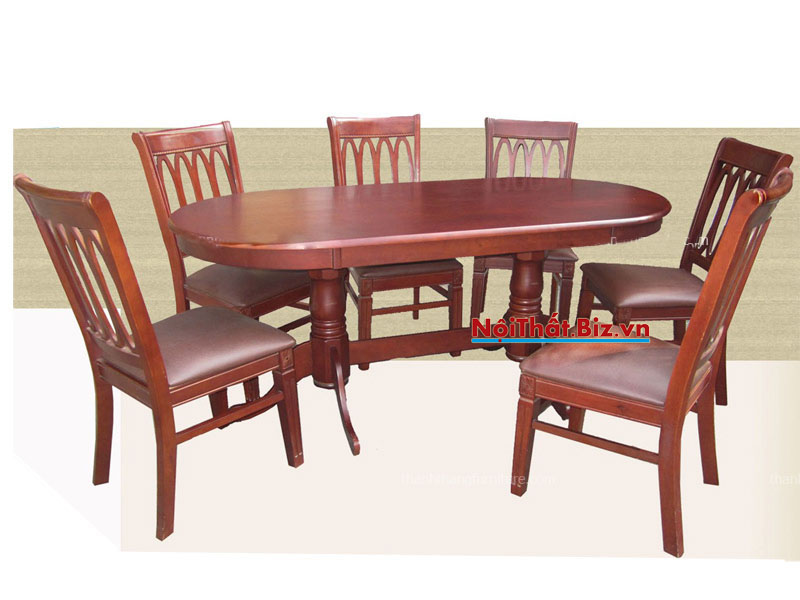 hinh anh bo ban ghe phong an Oval New 