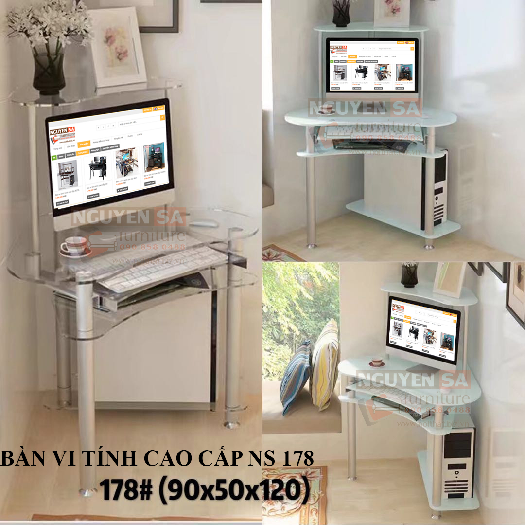 ban vi tinh kính cao cấp NS178A