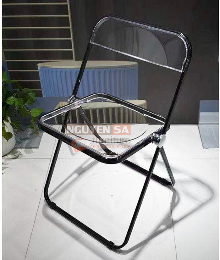 ghế xếp trong suốt cho showroom