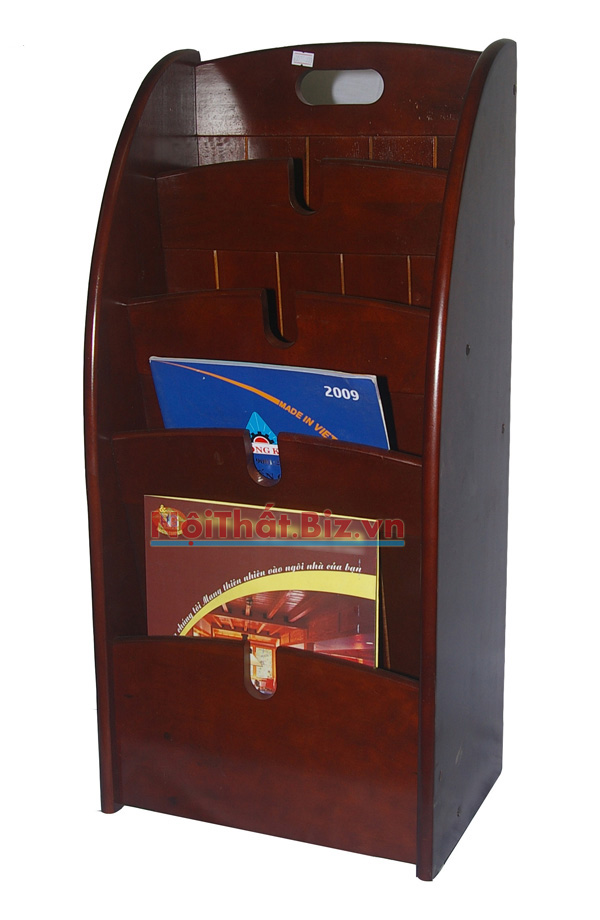 Kệ báo lá sách màu nâu